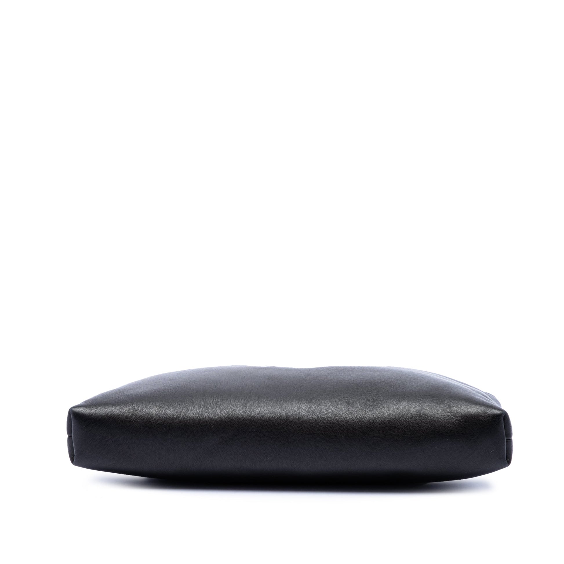 Saint Laurent Lambskin Monogram Long Calypso Zipped Pouch