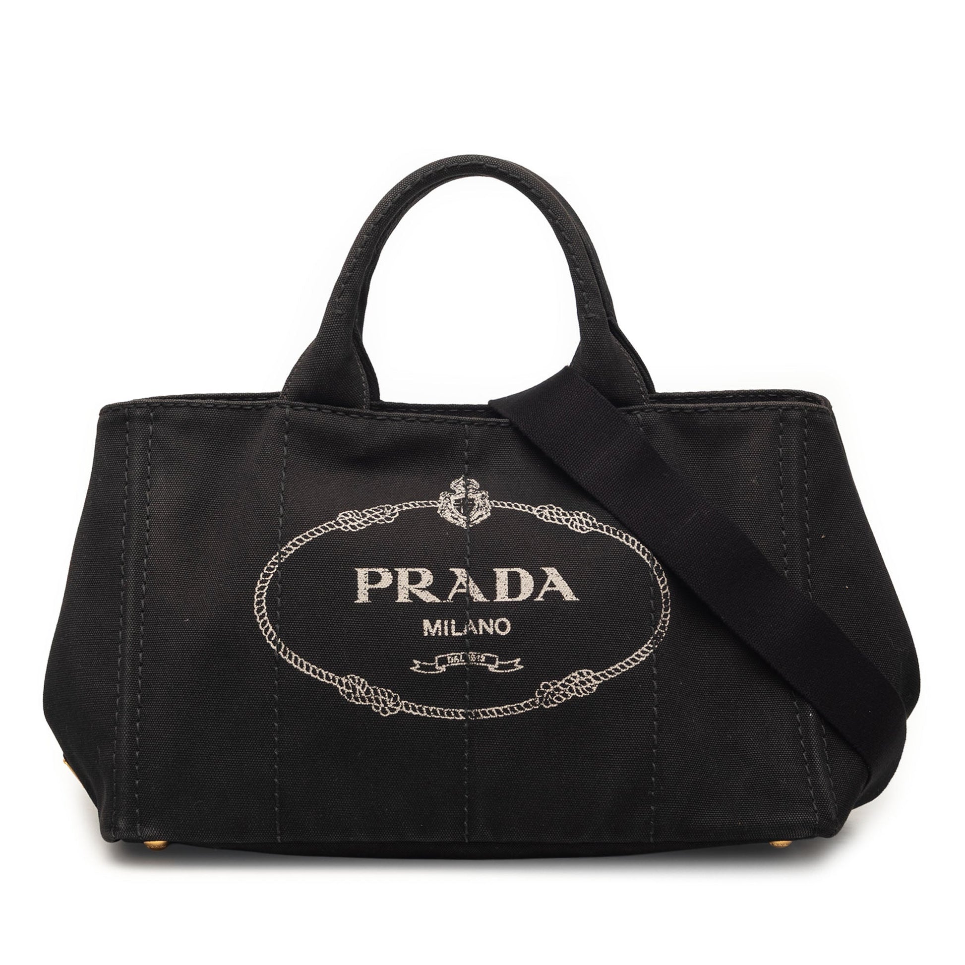 Prada Canvas Canapa Logo Satchel