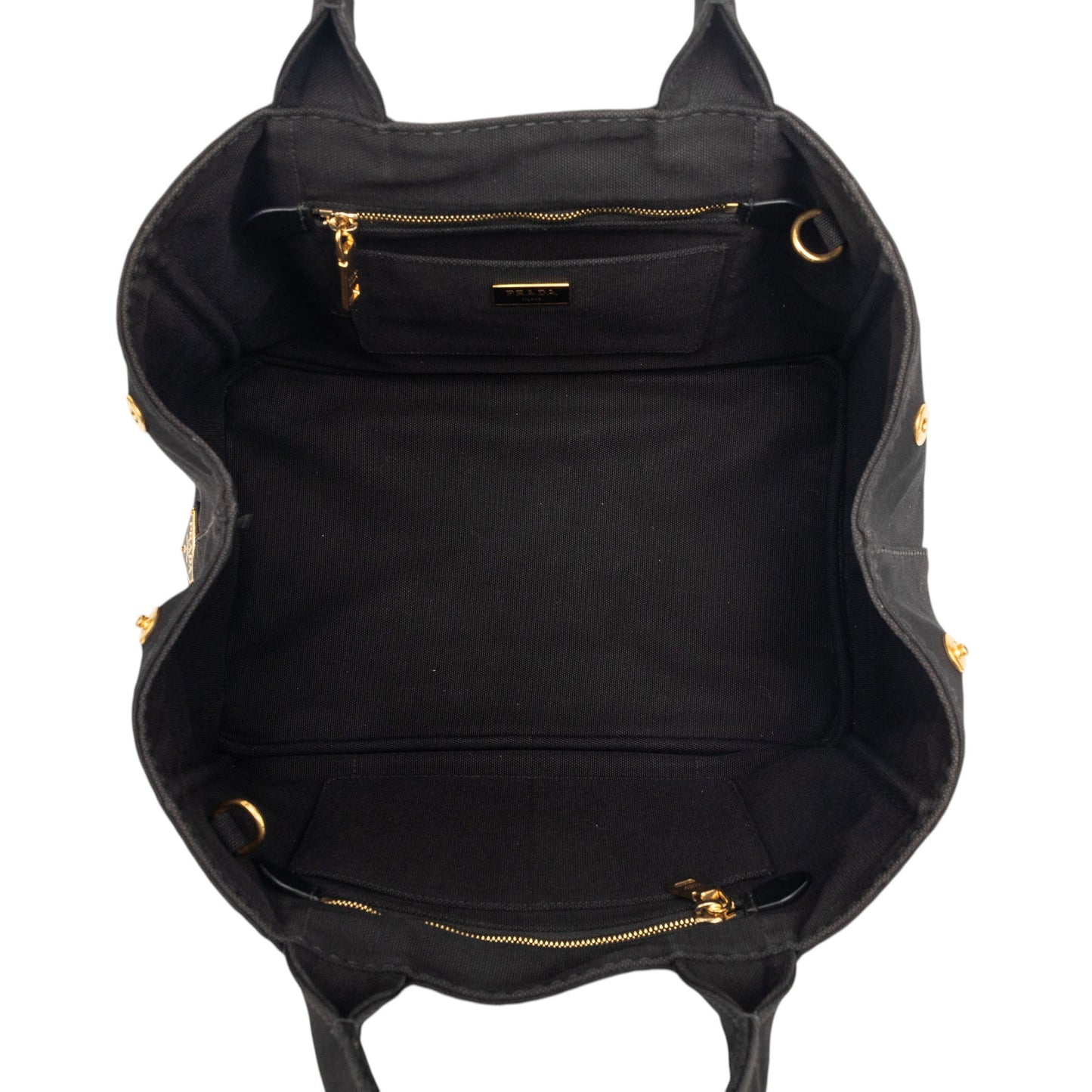 Prada Canvas Canapa Logo Satchel
