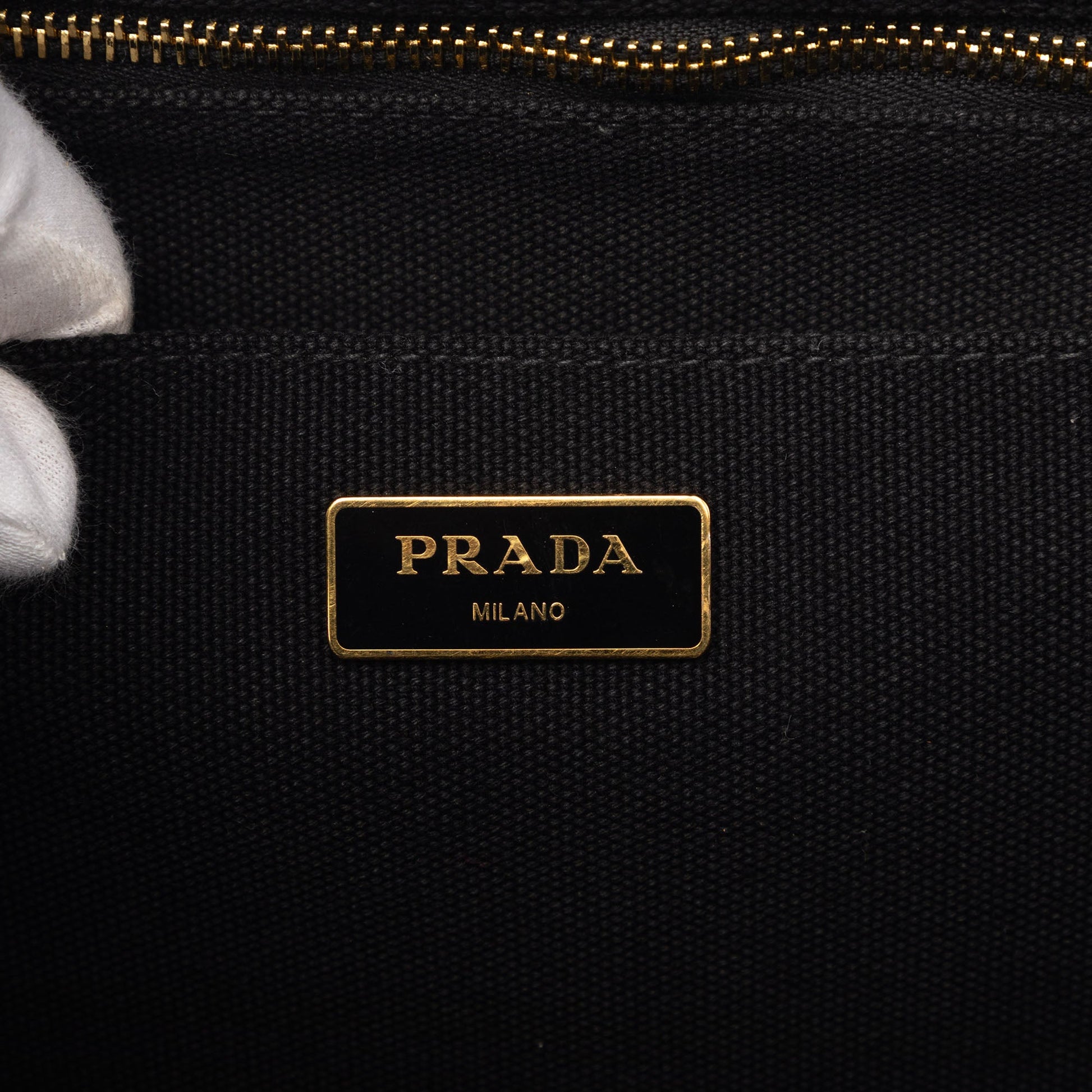 Prada Canvas Canapa Logo Satchel
