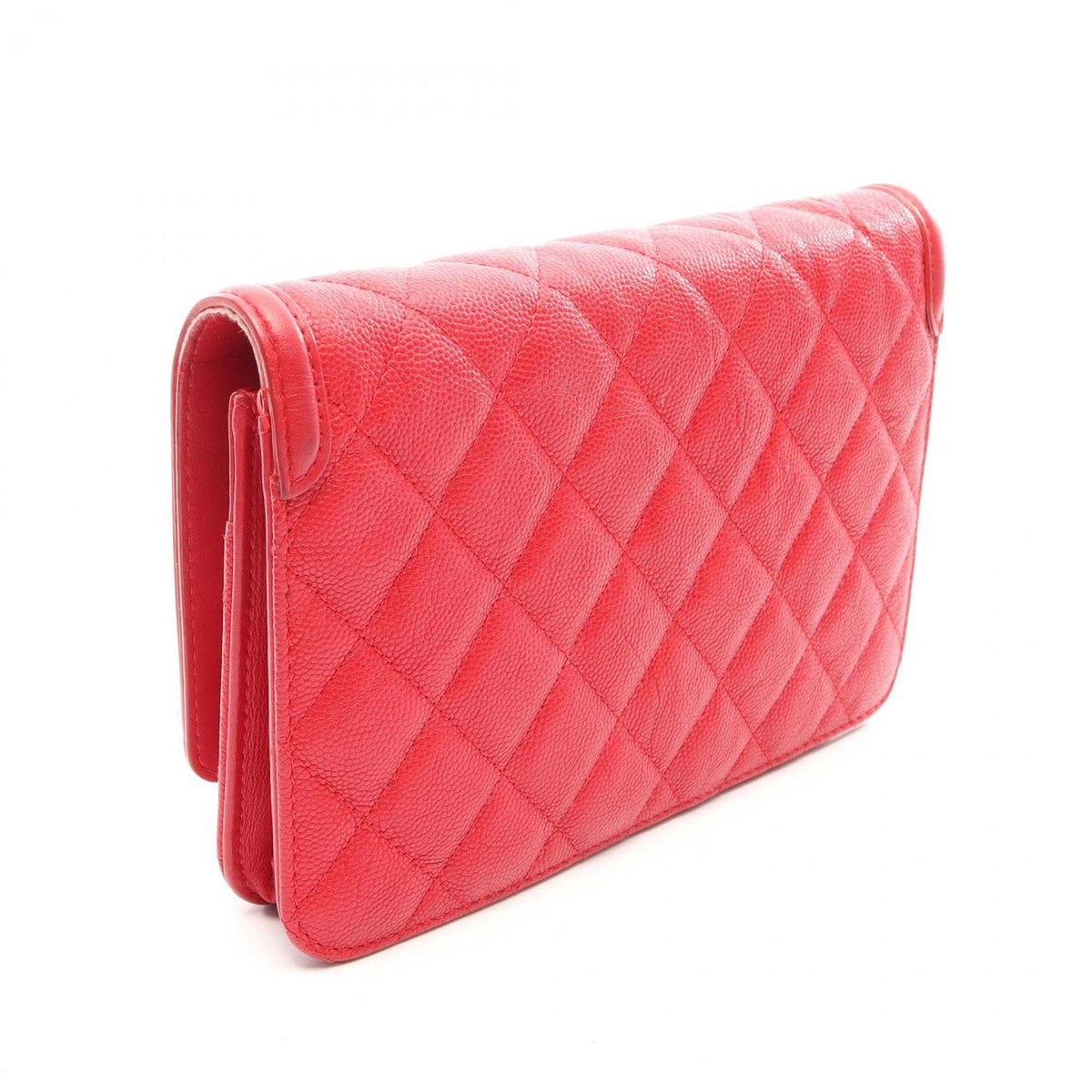 Chanel Caviar CC Filigree Wallet On Chain