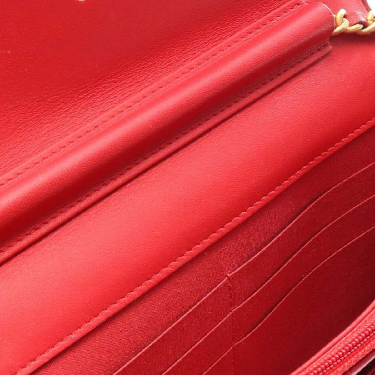 Chanel Caviar CC Filigree Wallet On Chain