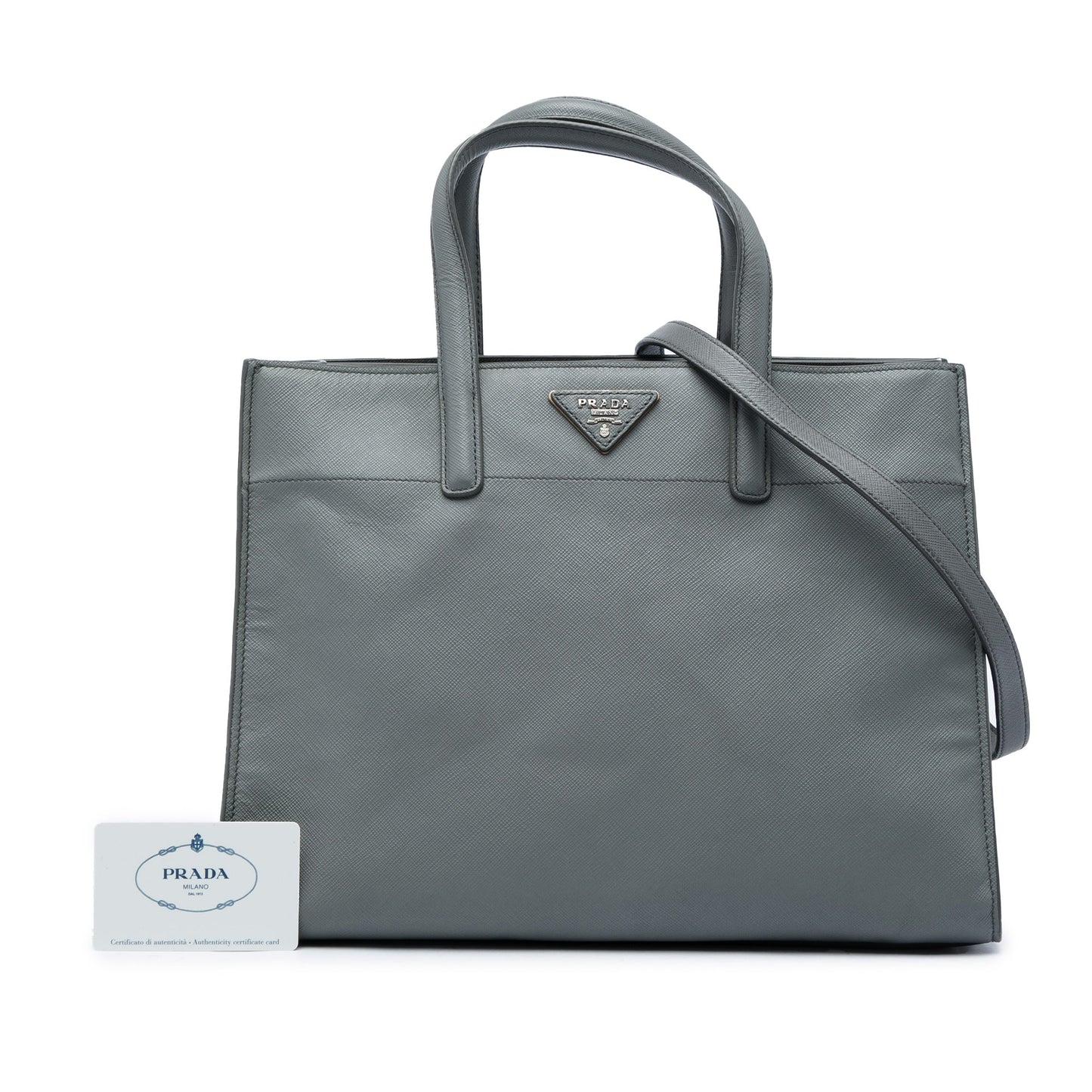 Prada Saffiano Soft Triple Pocket Tote