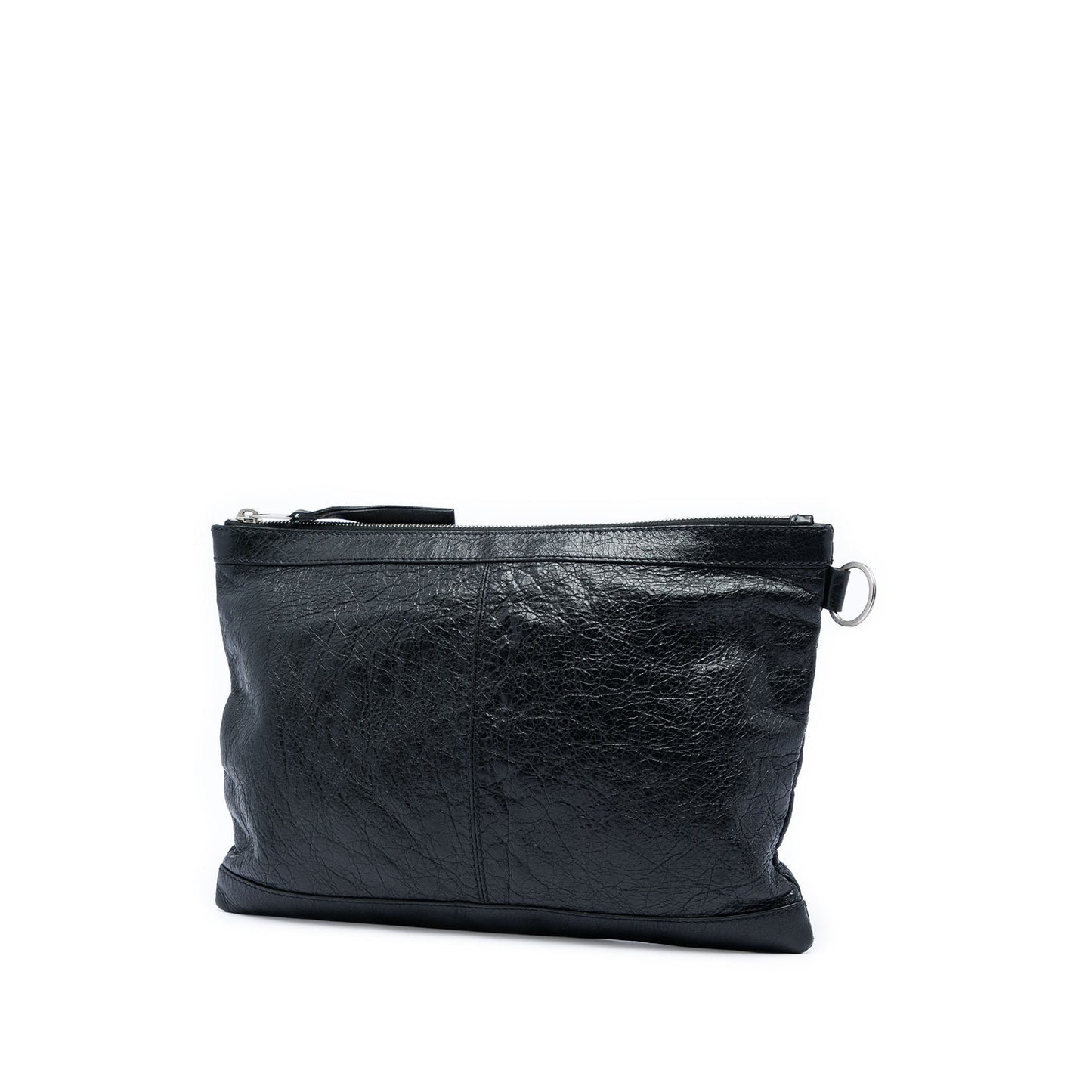 Balenciaga Lambskin Motocross Classic Clip Clutch M