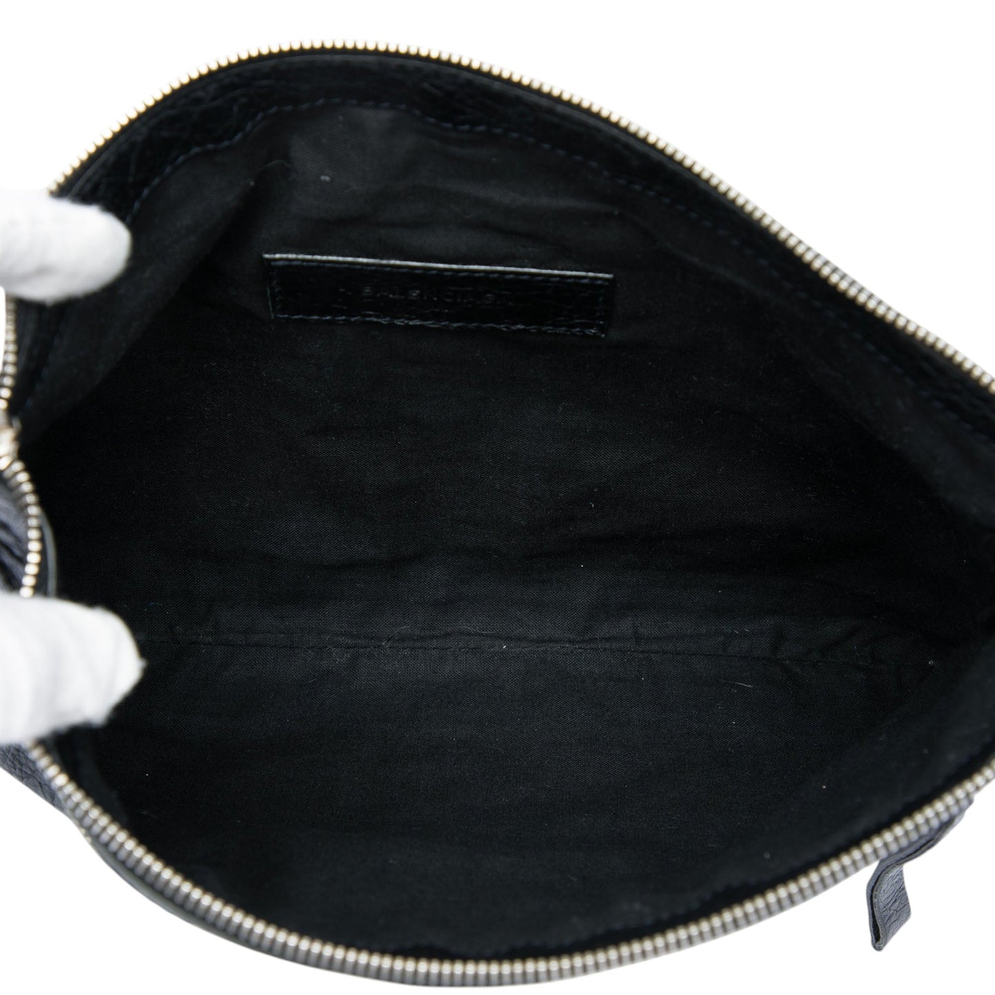Balenciaga Lambskin Motocross Classic Clip Clutch M