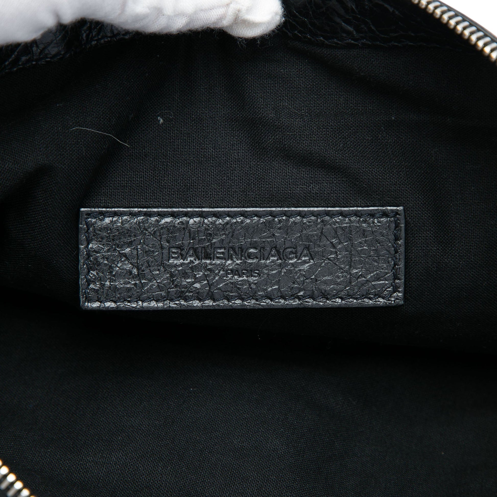 Balenciaga Lambskin Motocross Classic Clip Clutch M