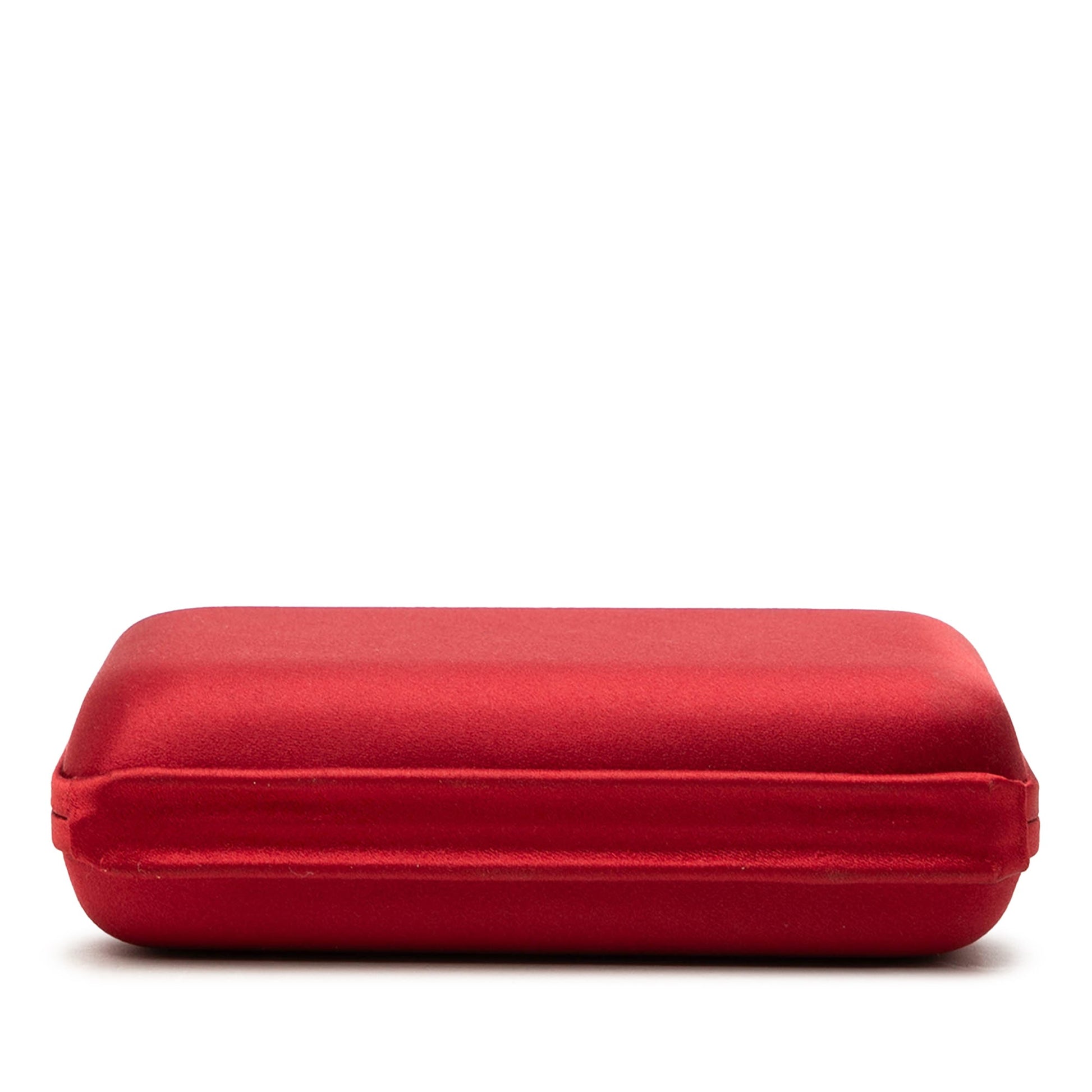 Ferragamo Satin Vara Bow Evening Clutch on Chain