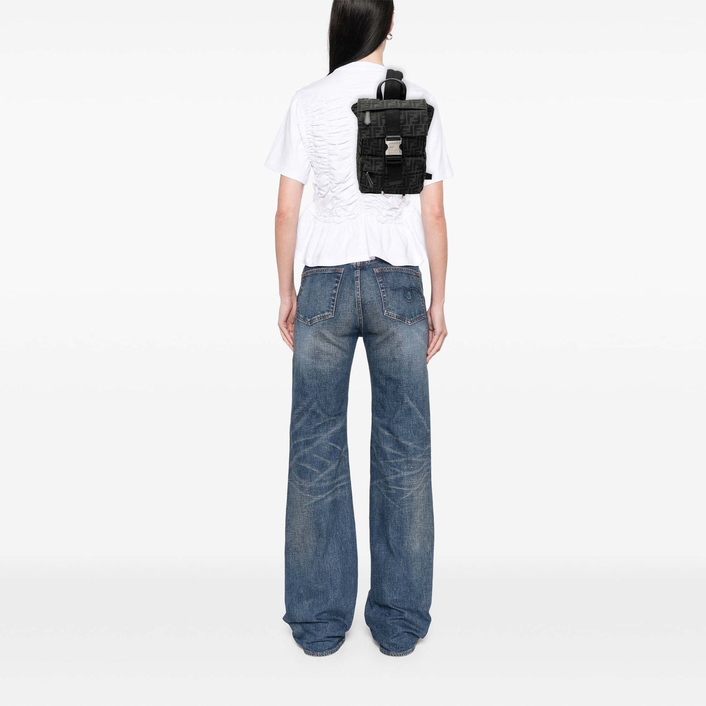 Fendi Small Zucca Canvas Fendiness Backpack