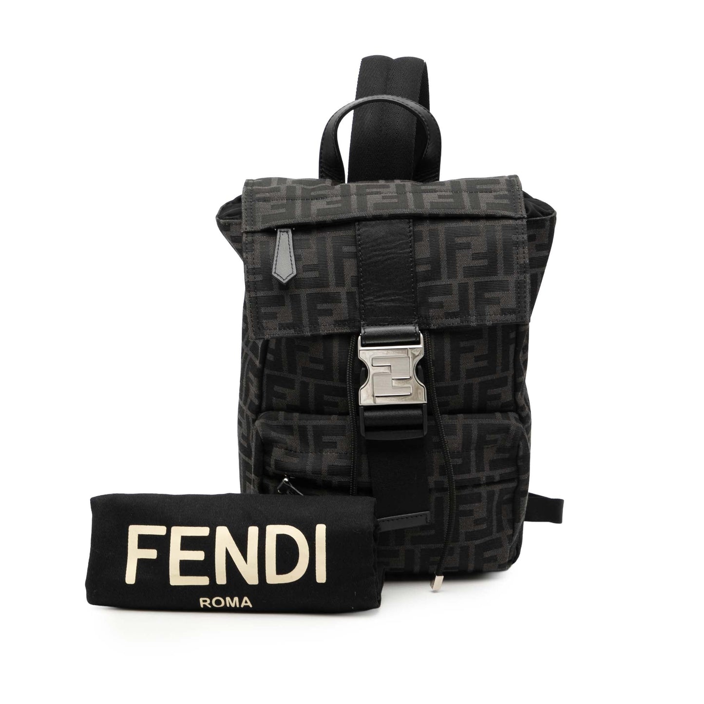 Fendi Small Zucca Canvas Fendiness Backpack