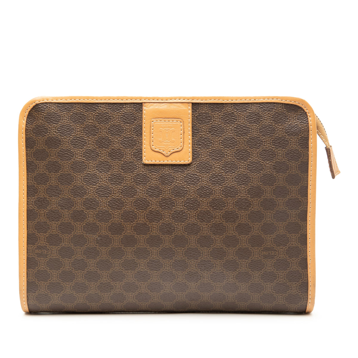 Celine Macadam Coated Canvas Clutch