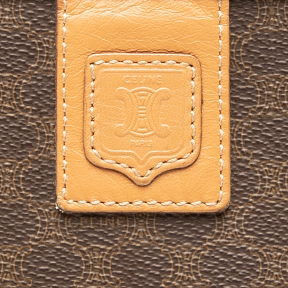 Celine Macadam Coated Canvas Clutch