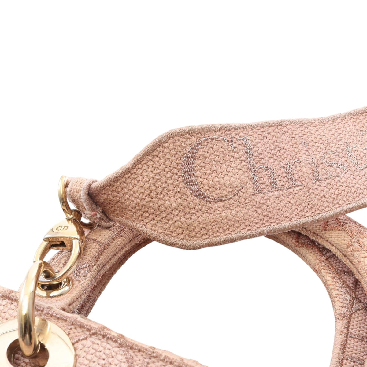 Dior Medium Canvas Cannage Lady D Lite — Beige
