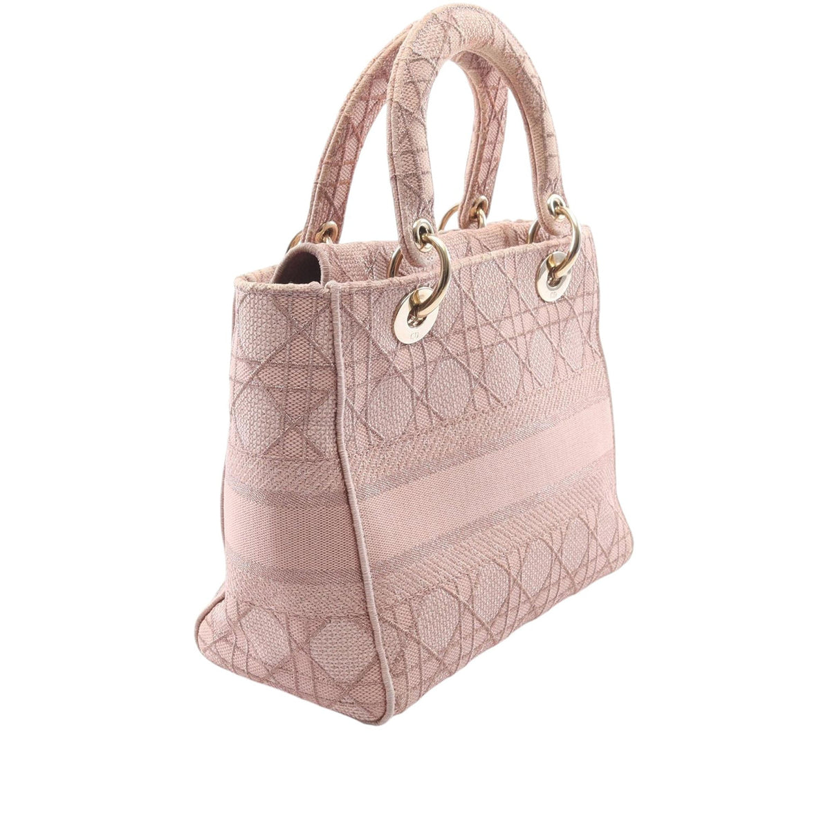 Dior Medium Canvas Cannage Lady D Lite — Beige