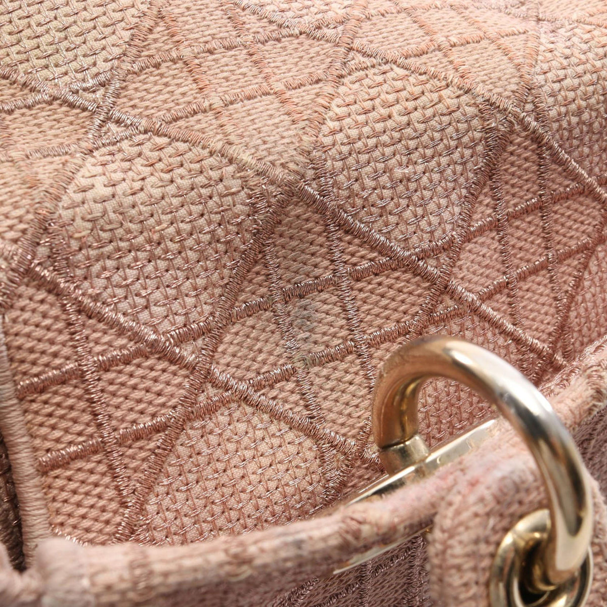 Dior Medium Canvas Cannage Lady D Lite — Beige
