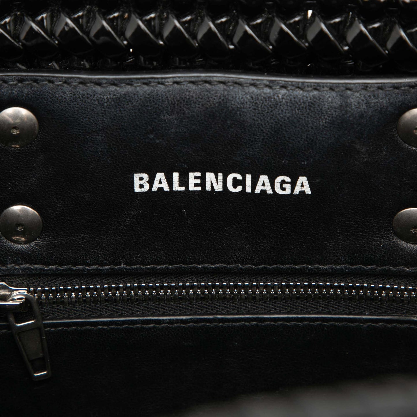 Balenciaga Faux Leather Bistro Basket Bag XXS