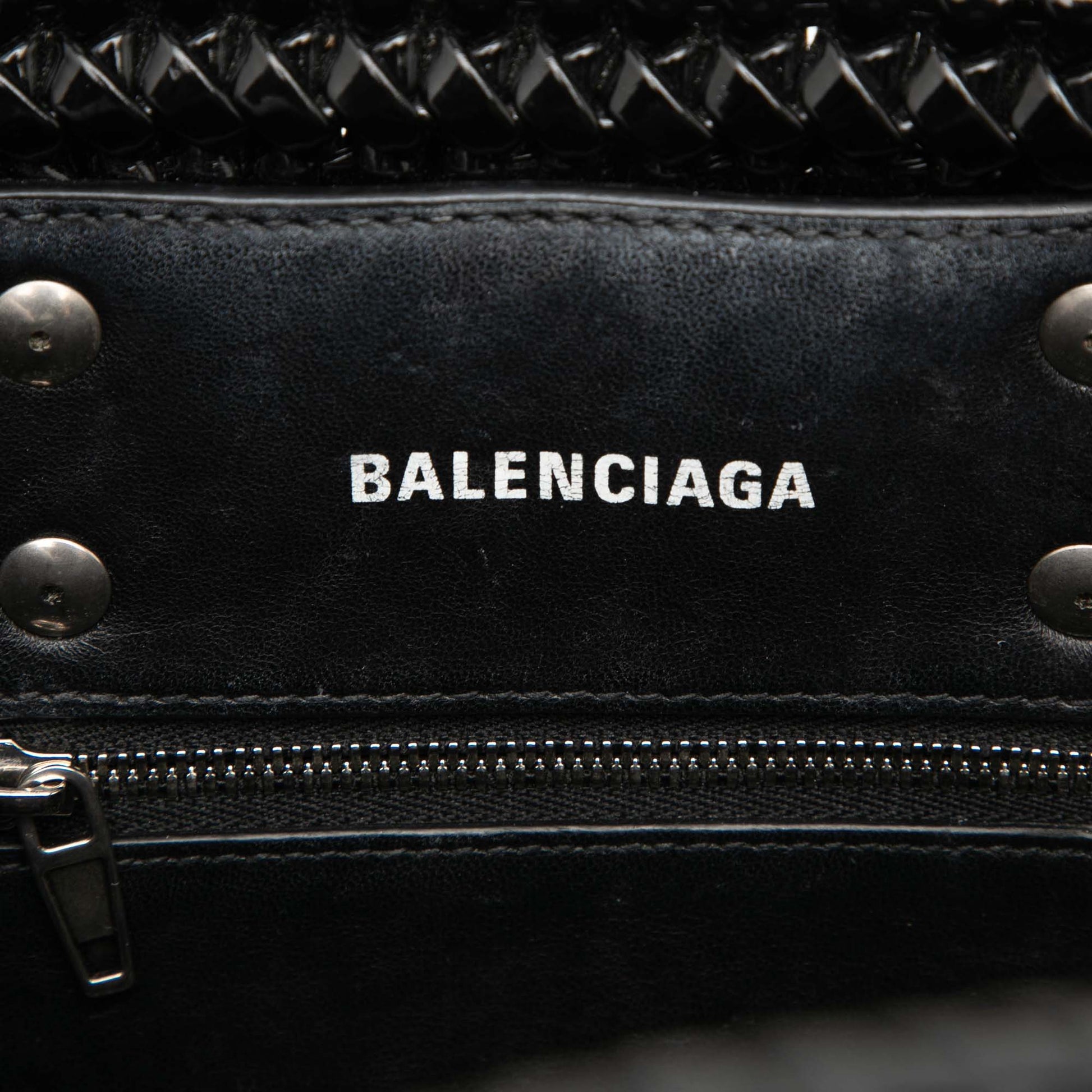 Balenciaga Faux Leather Bistro Basket Bag XXS