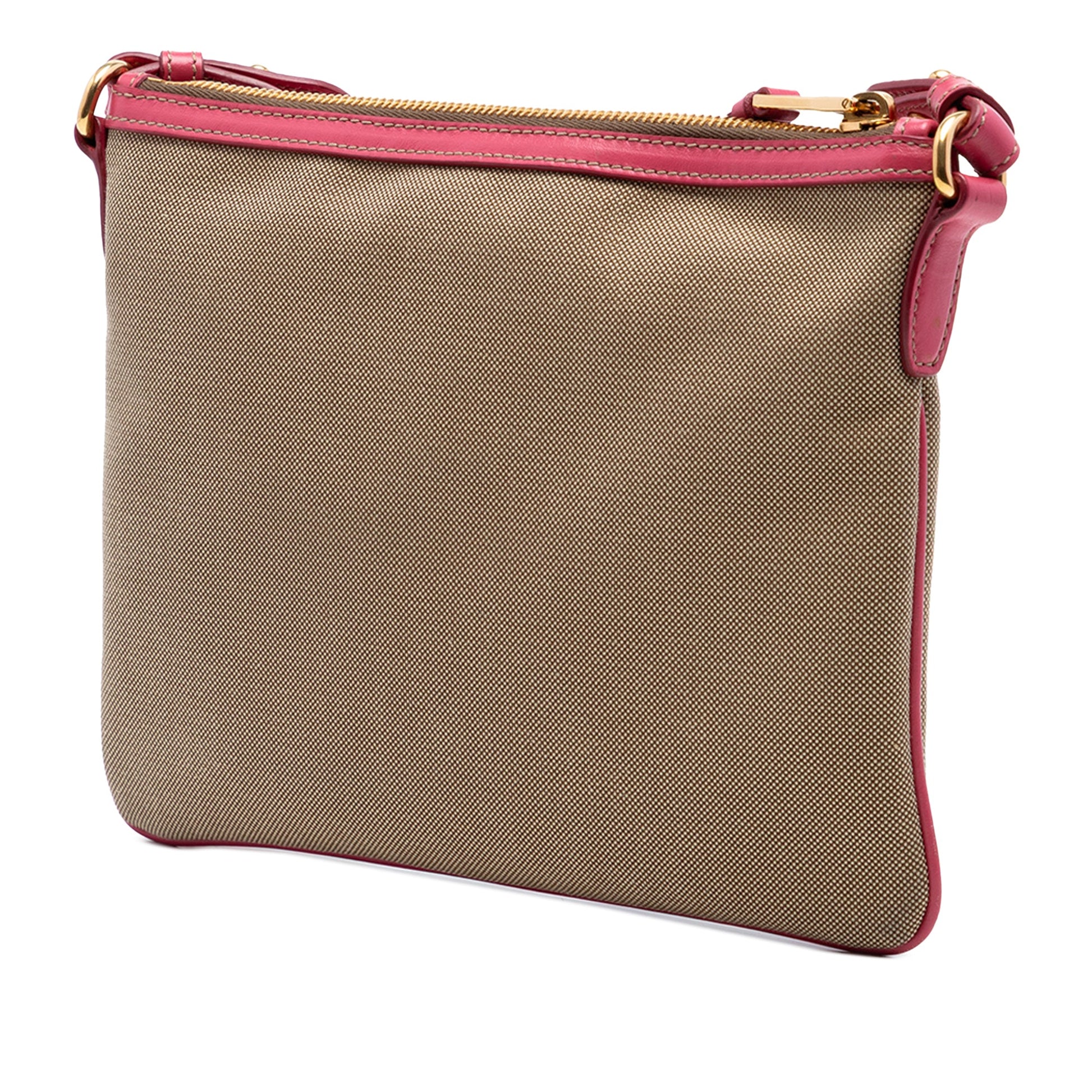 Prada Canvas Canapa Logo Bow Crossbody