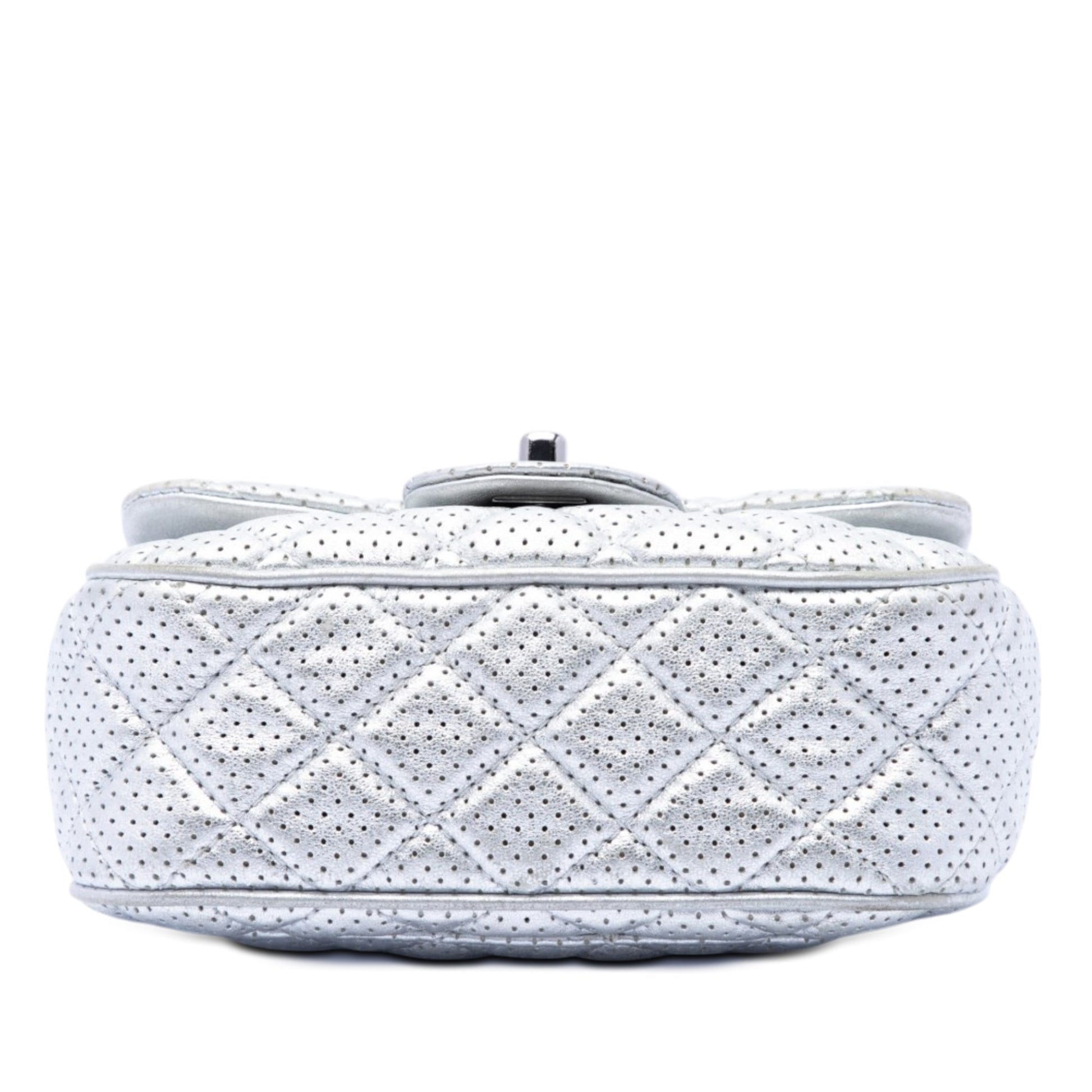 Chanel Mini Square Classic Perforated Lambskin Single Flap