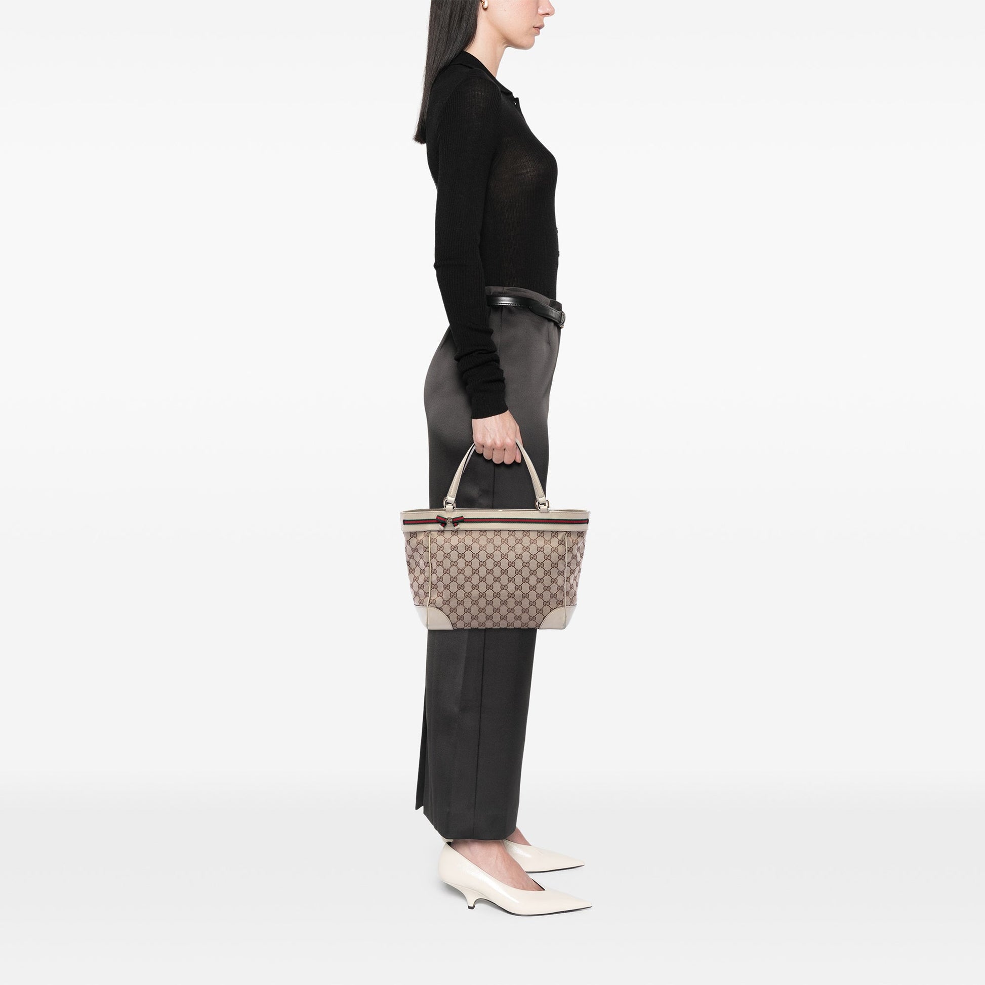 Gucci GG Canvas Web Mayfair Tote