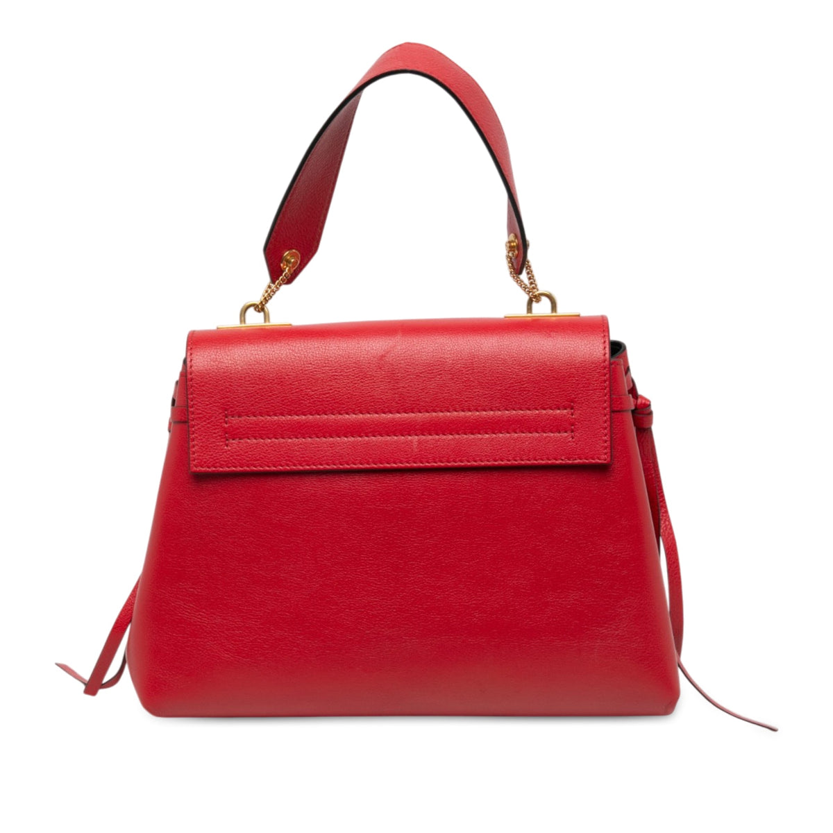 Valentino Medium Grained Calfskin VRing Top Handle Bag — Red