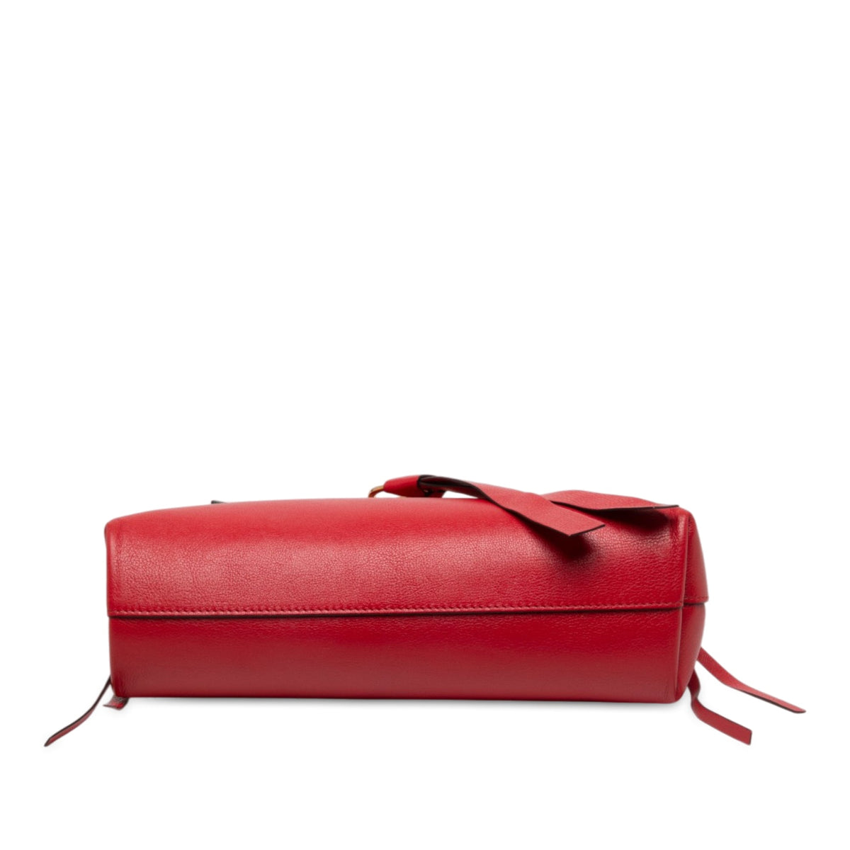 Valentino Medium Grained Calfskin VRing Top Handle Bag — Red
