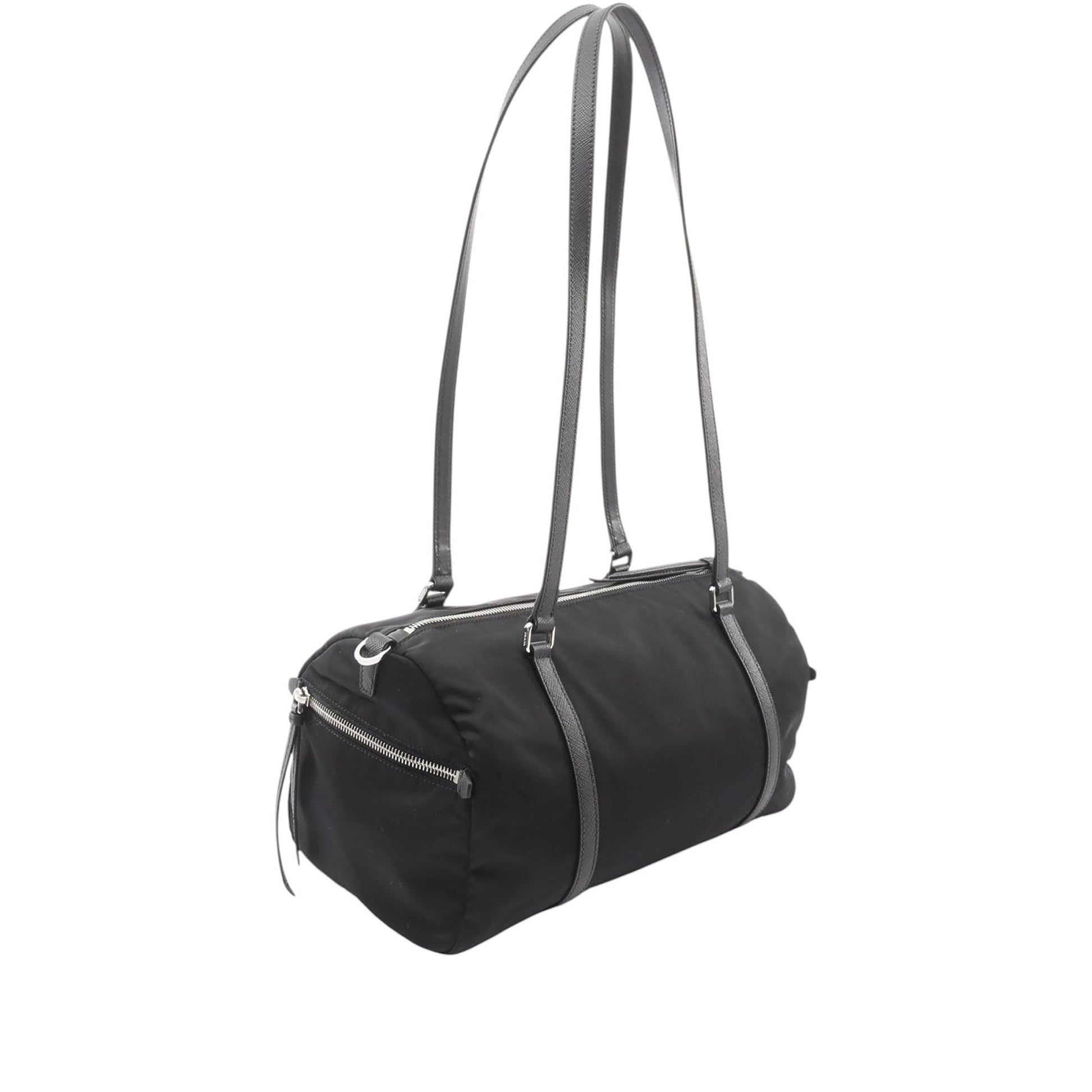 Prada Saffiano Trimmed Tessuto Satchel