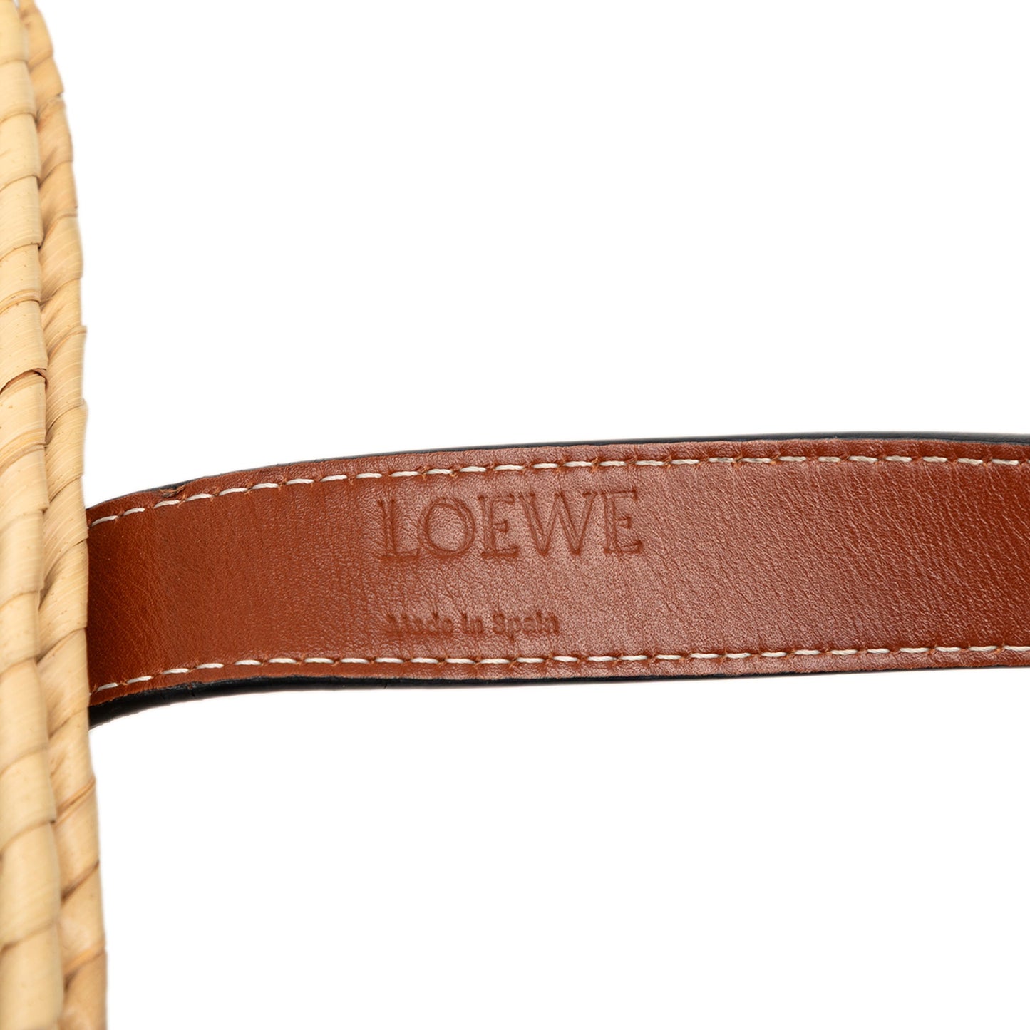 LOEWE Medium Floral Embroidered Raffia Basket Tote