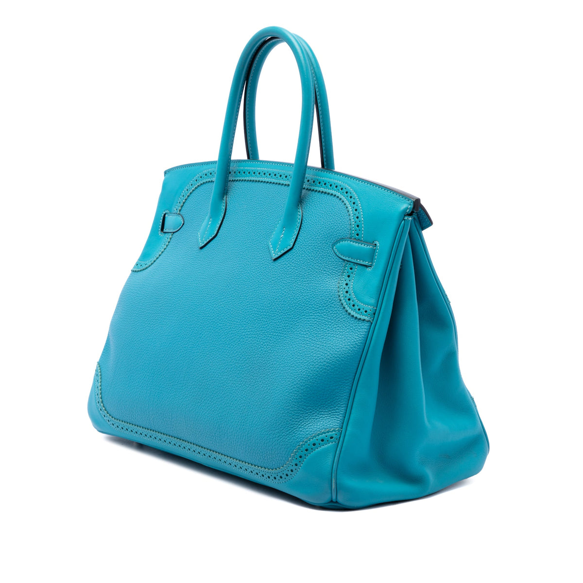 Hermès Togo and Swift Ghillies Birkin Retourne 35 — Blue