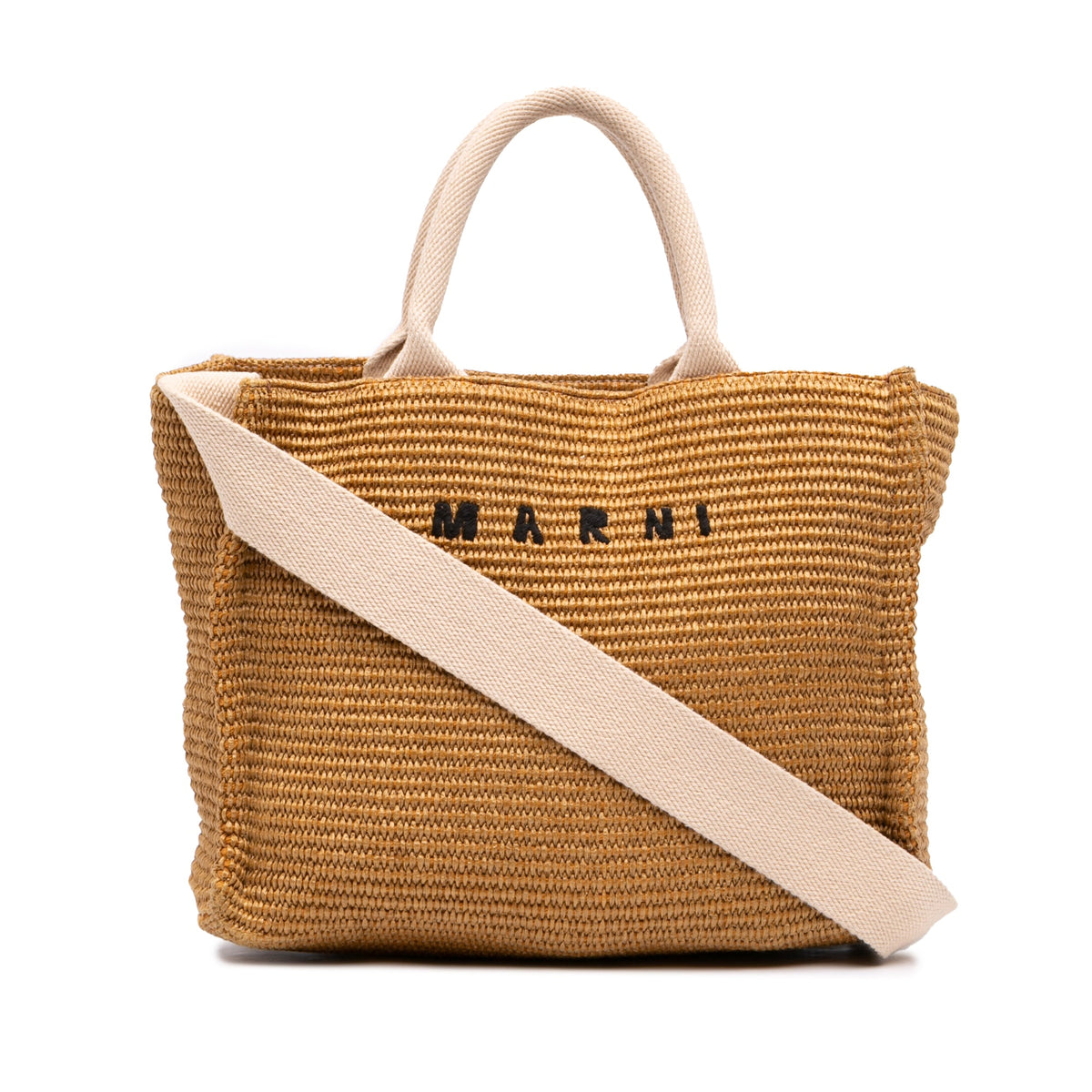Marni Small Raffia Effect East West Satchel