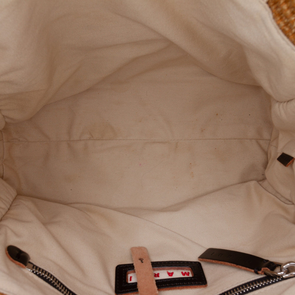 Marni Small Raffia Effect East West Satchel