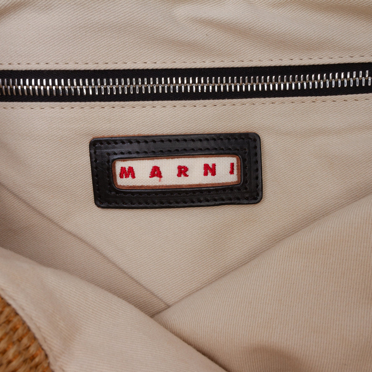 Marni Small Raffia Effect East West Satchel