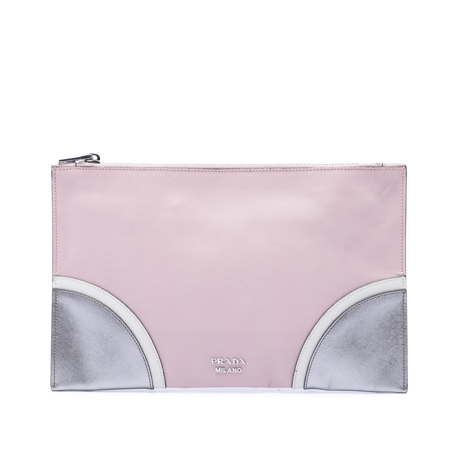 Prada Tricolor Saffiano Clutch