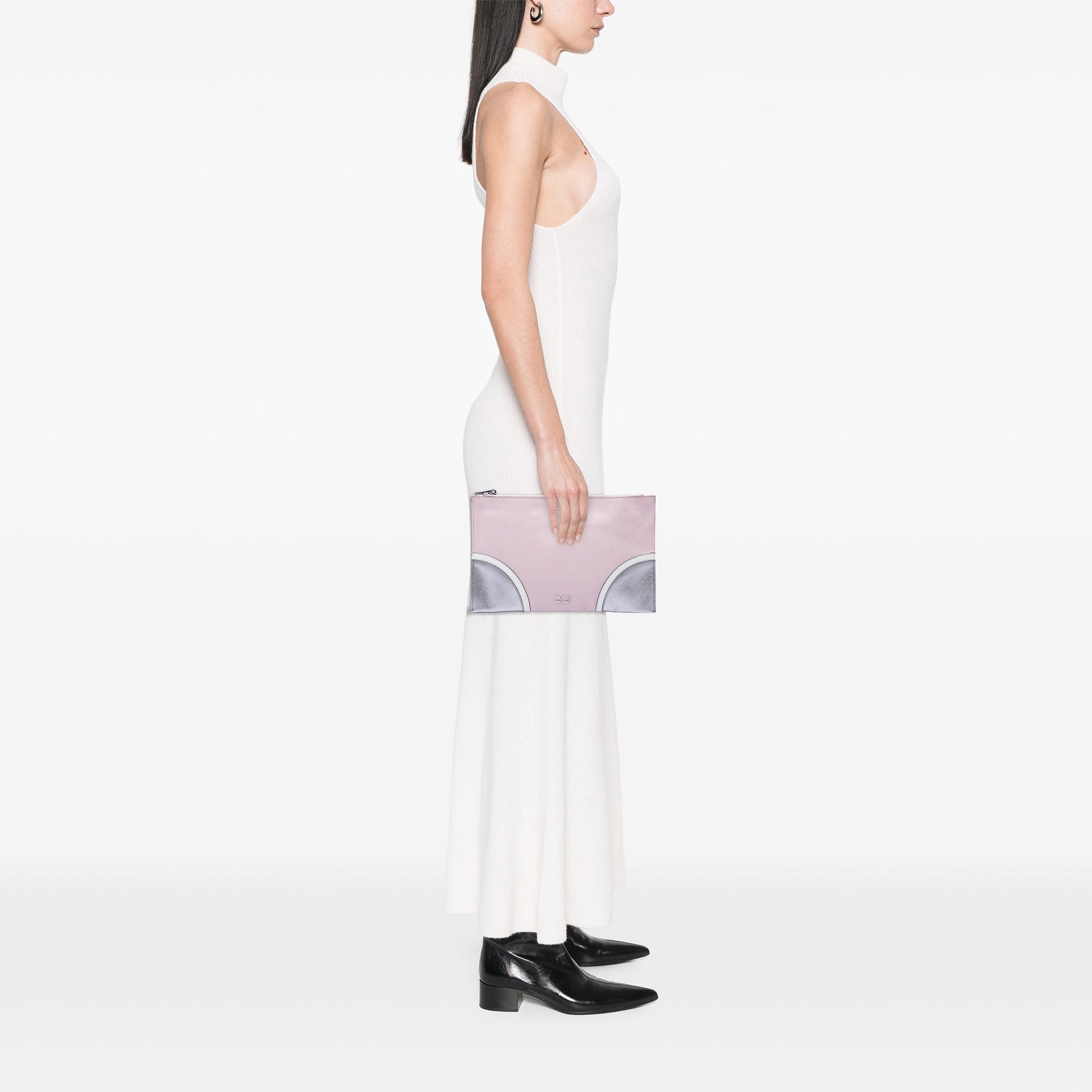 Prada Tricolor Saffiano Clutch