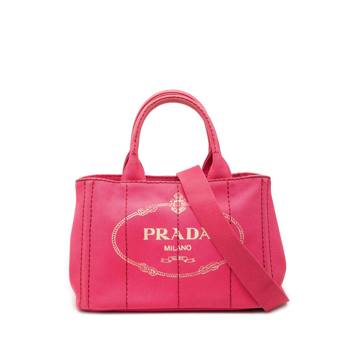 Prada Small Canvas Canapa Logo Tote