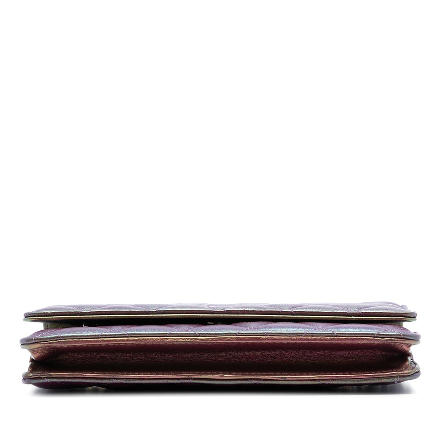 Chanel CC Quilted Iridescent Lambskin Wallet on Chain
