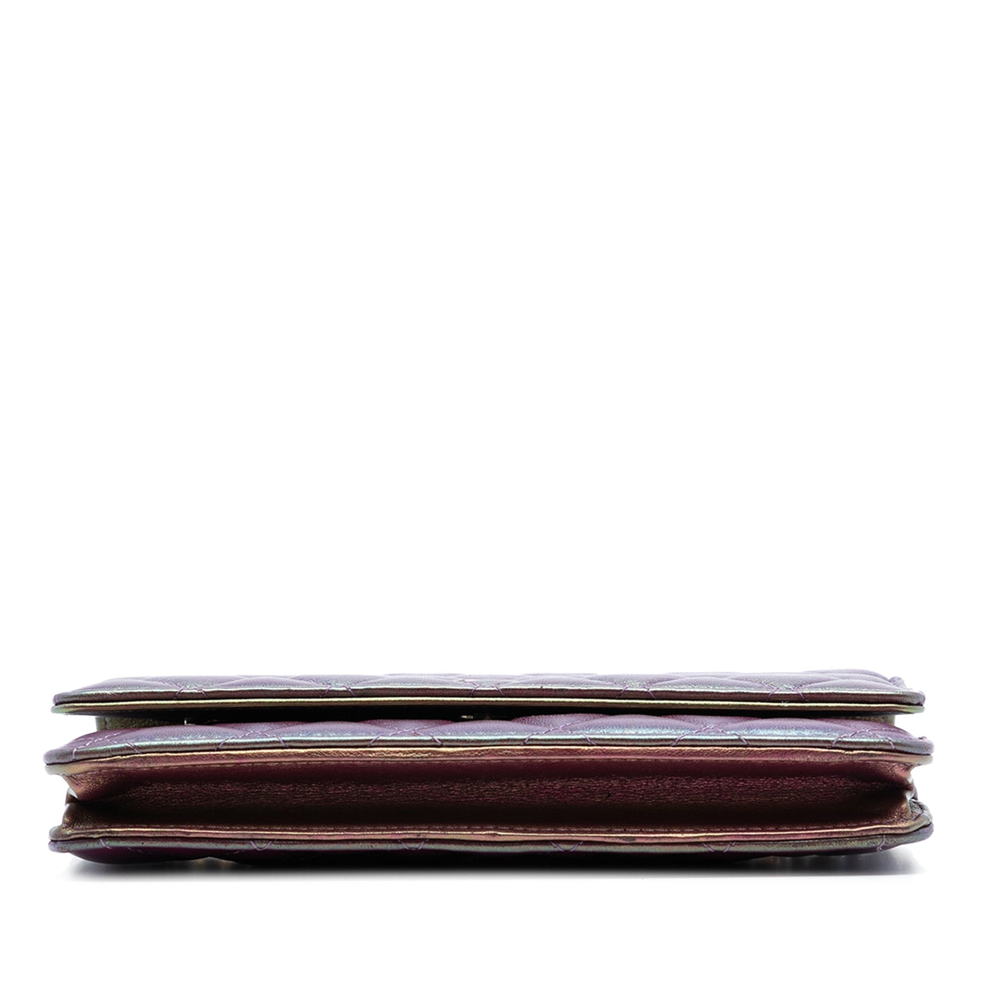 Chanel CC Quilted Iridescent Lambskin Wallet on Chain