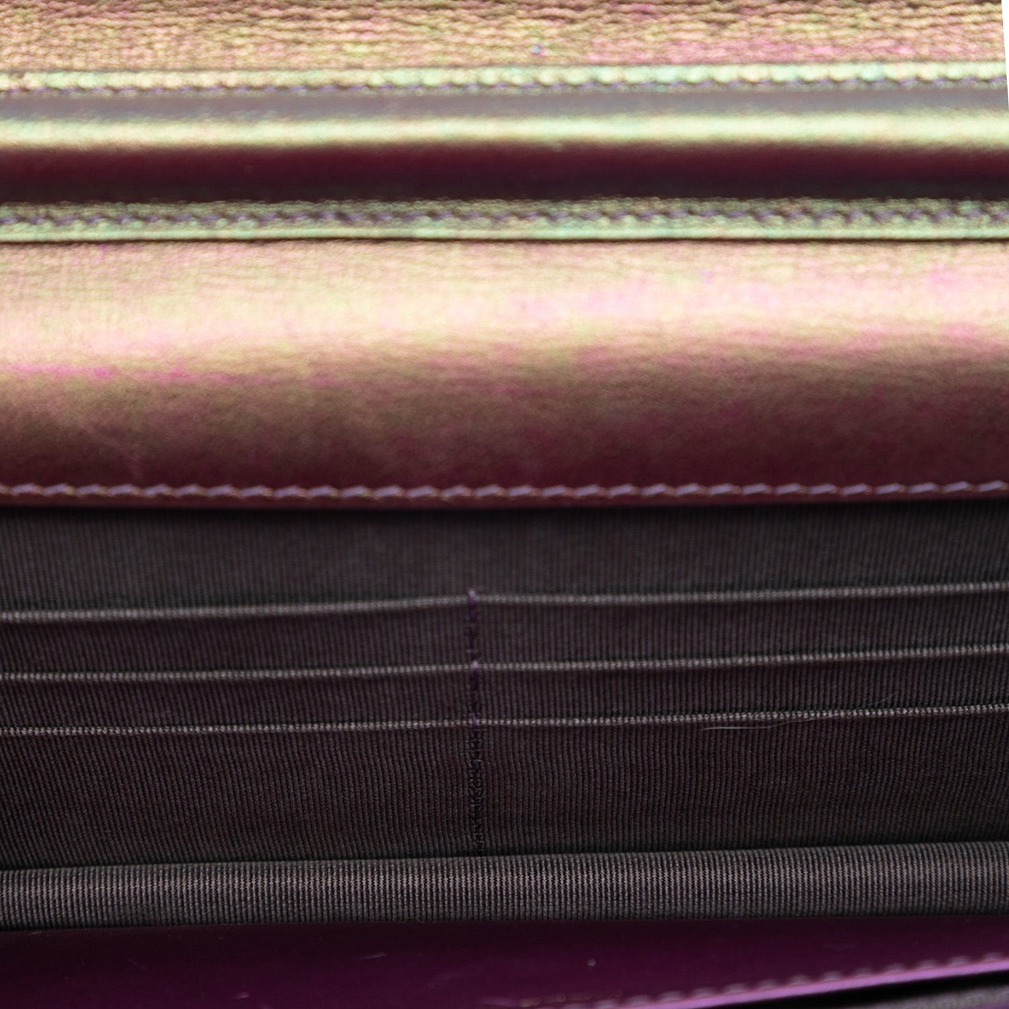 Chanel CC Quilted Iridescent Lambskin Wallet on Chain