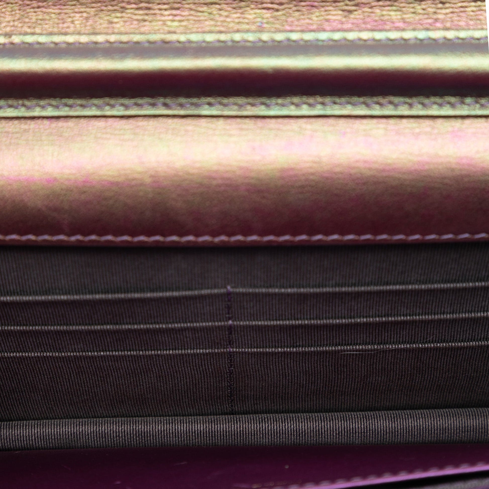 Chanel CC Quilted Iridescent Lambskin Wallet on Chain