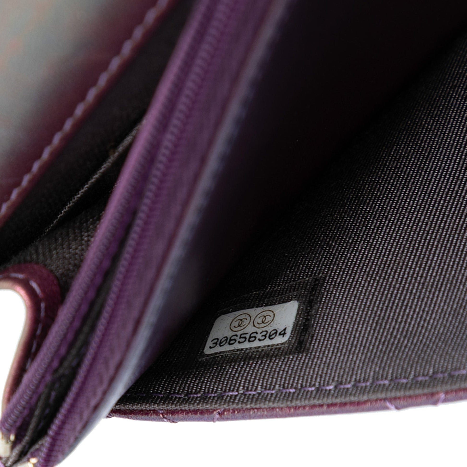 Chanel CC Quilted Iridescent Lambskin Wallet on Chain