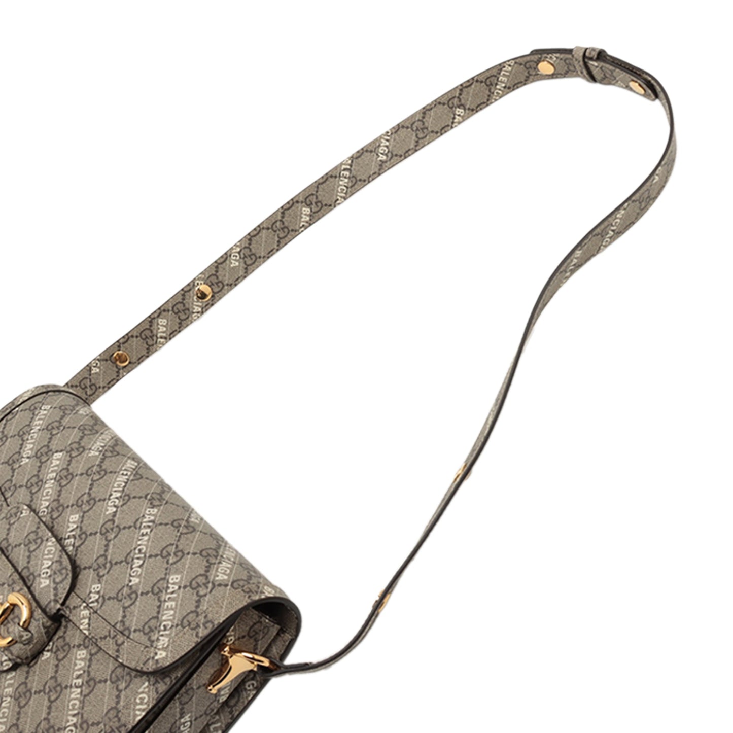 Gucci Balenciaga Medium GG Supreme Horsebit 1955 Shoulder Bag