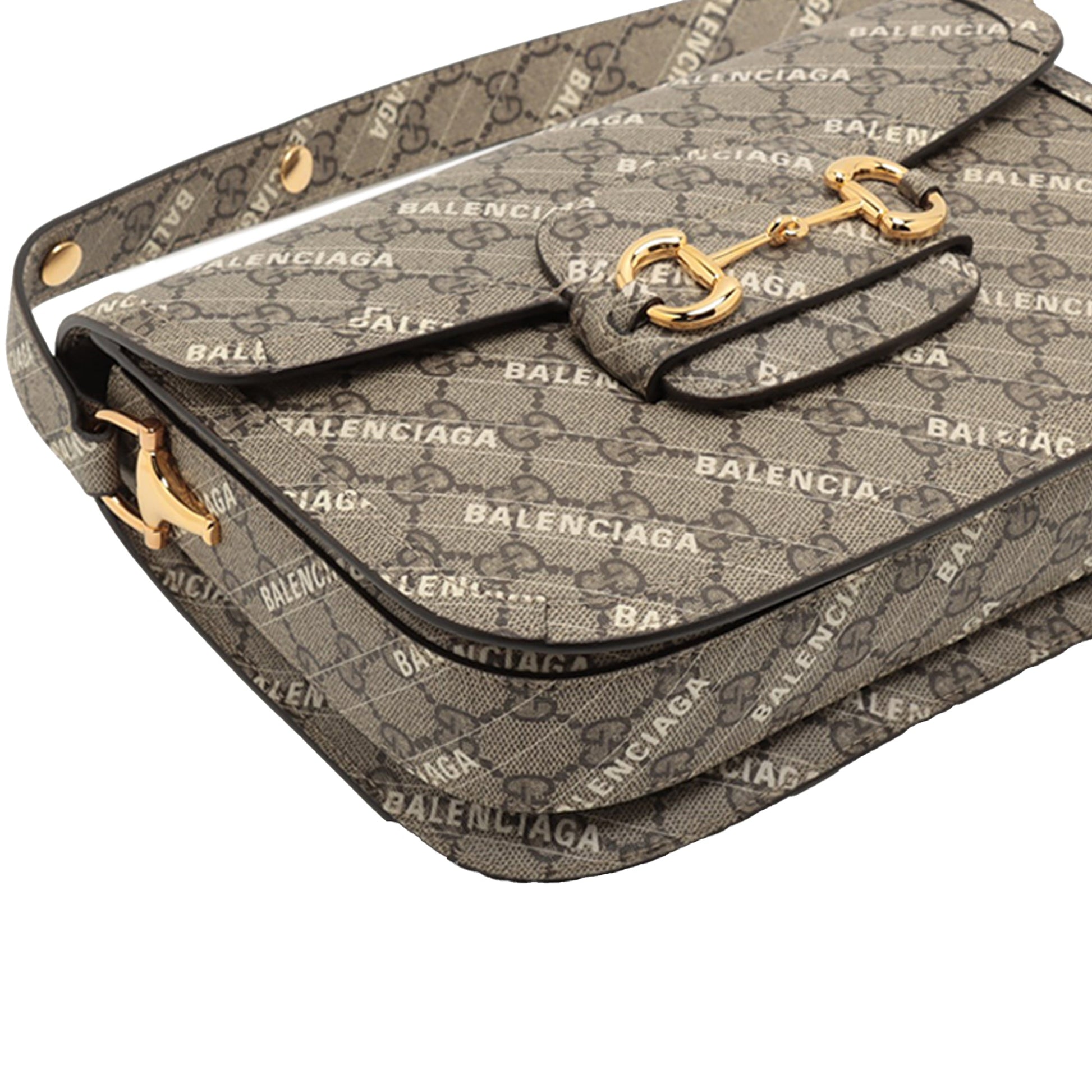 Gucci Balenciaga Medium GG Supreme Horsebit 1955 Shoulder Bag