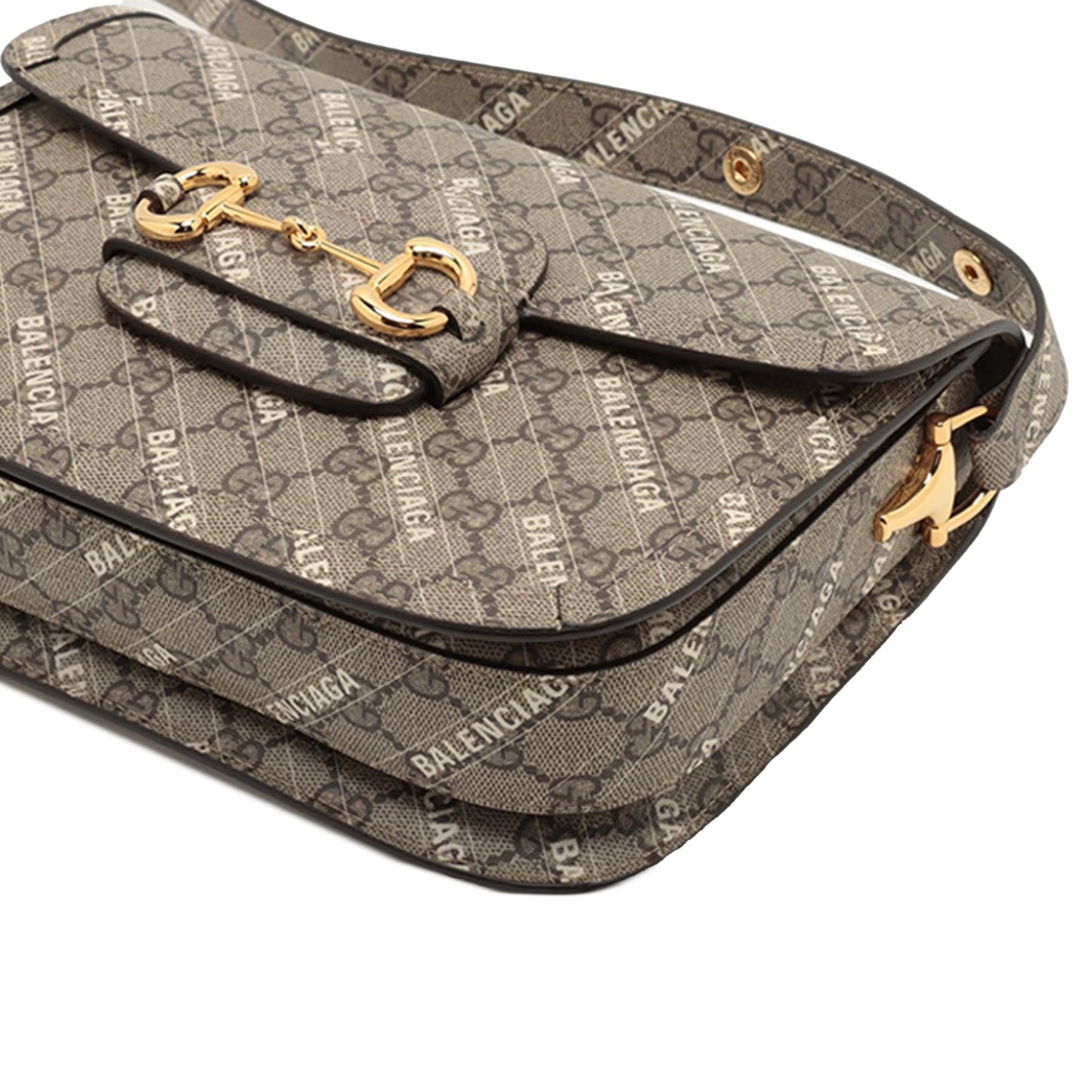 Gucci Balenciaga Medium GG Supreme Horsebit 1955 Shoulder Bag