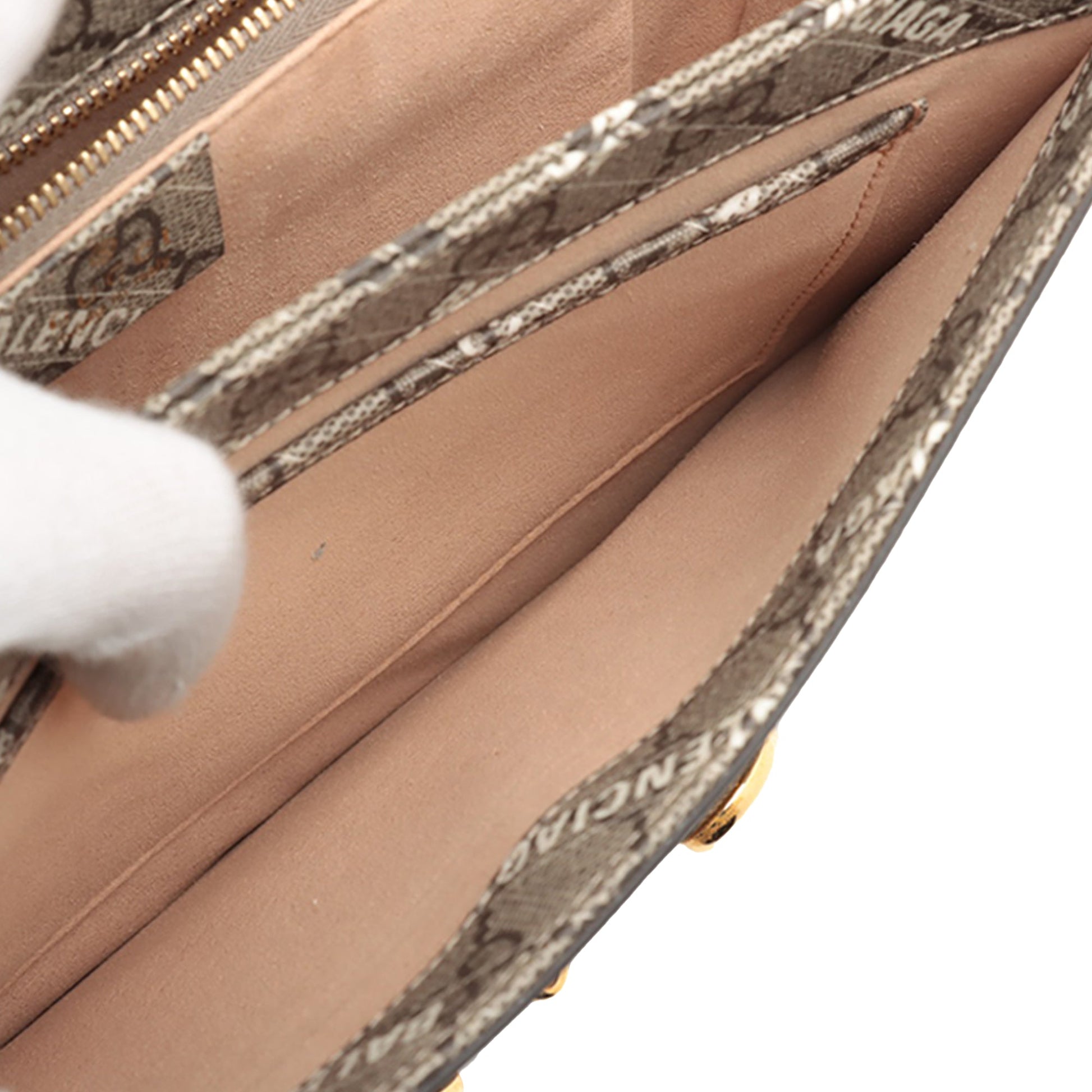Gucci Balenciaga Medium GG Supreme Horsebit 1955 Shoulder Bag