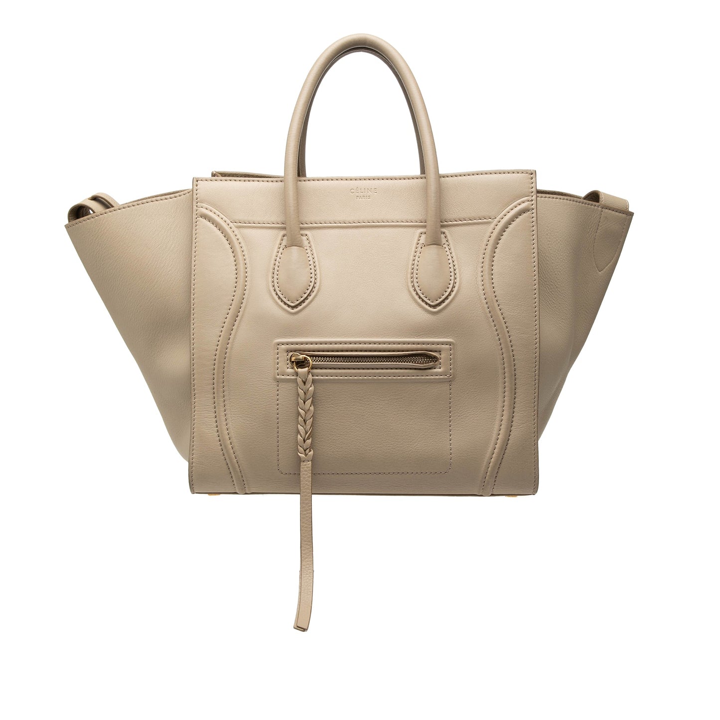 Celine Medium Leather Luggage Phantom Tote