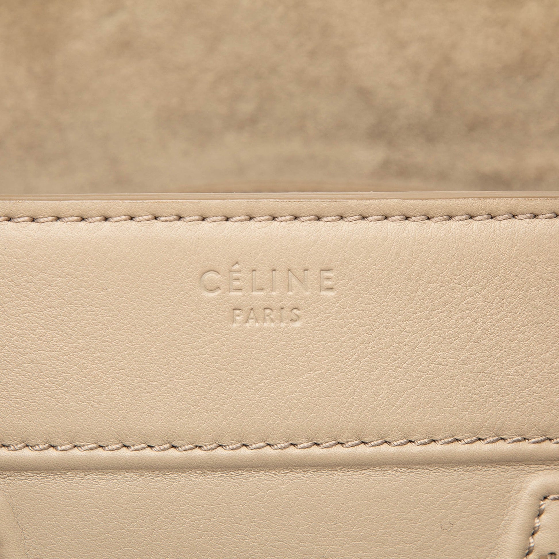 Celine Medium Leather Luggage Phantom Tote