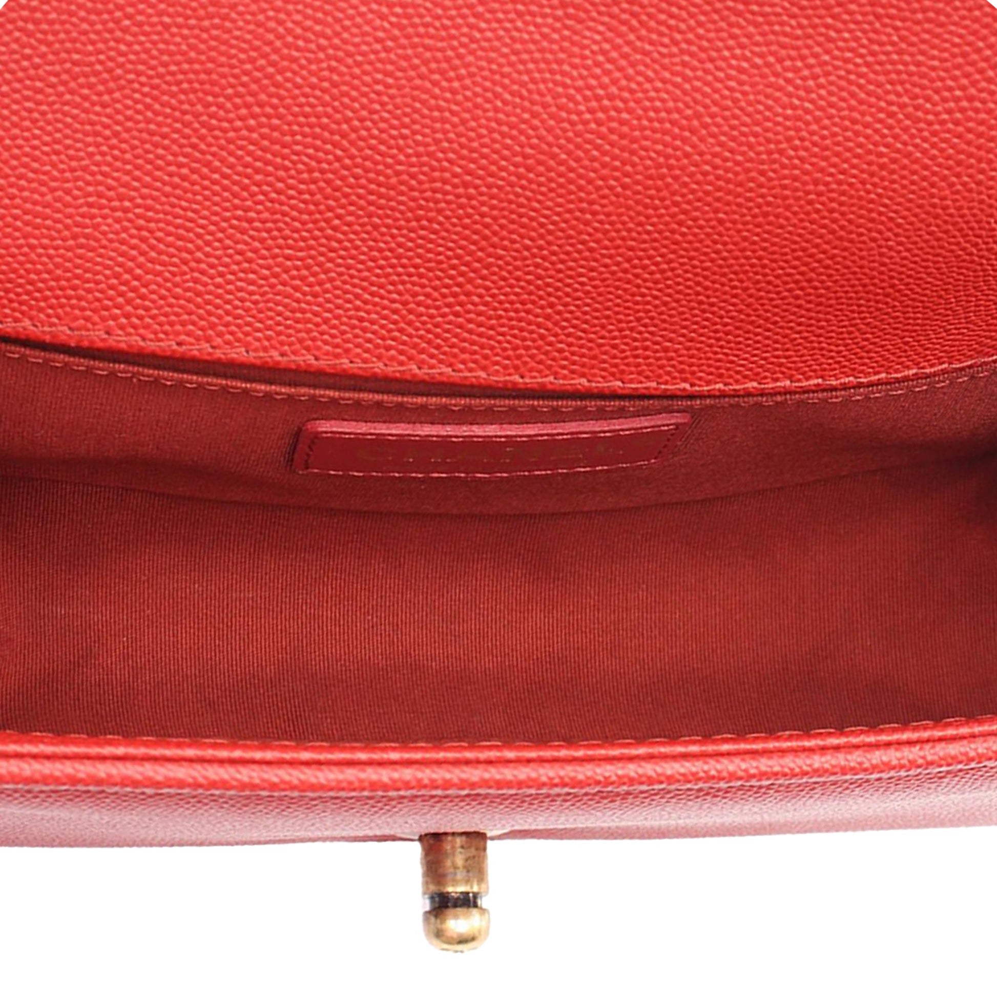 Chanel Small Chevron Caviar Braided Boy Flap