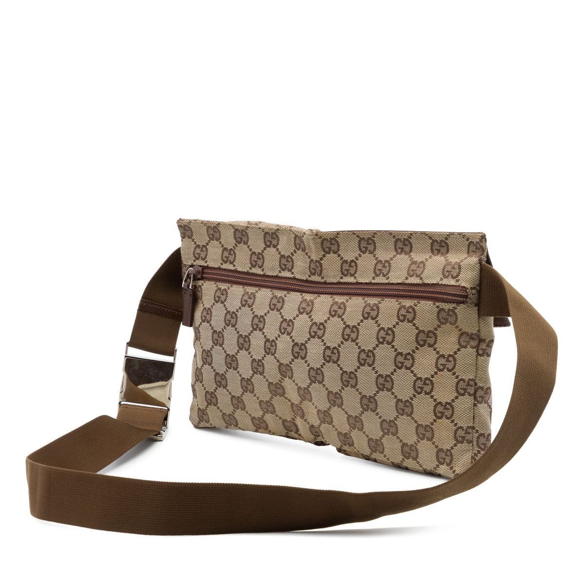 Gucci GG Canvas Double Pocket Belt Bag
