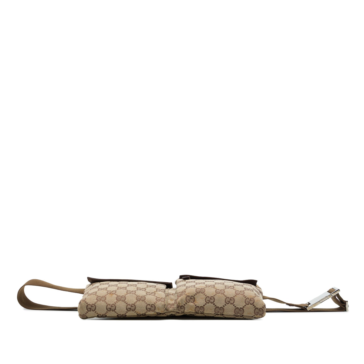 Gucci GG Canvas Double Pocket Belt Bag