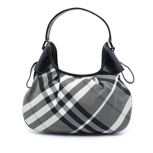 Burberry Beat Check Nylon Brooklyn Hobo