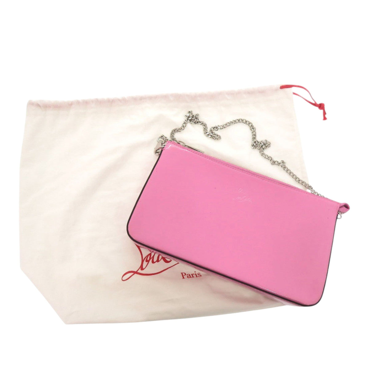 Christian Louboutin Patent Loubila Chain Shoulder Bag